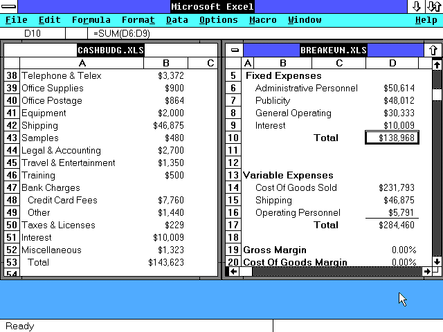 what was the first version of ms excel for mac